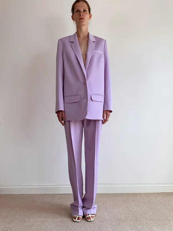 MALAIKARAISS BLAZER BOUVI­ER LAVENDER<< Jackets