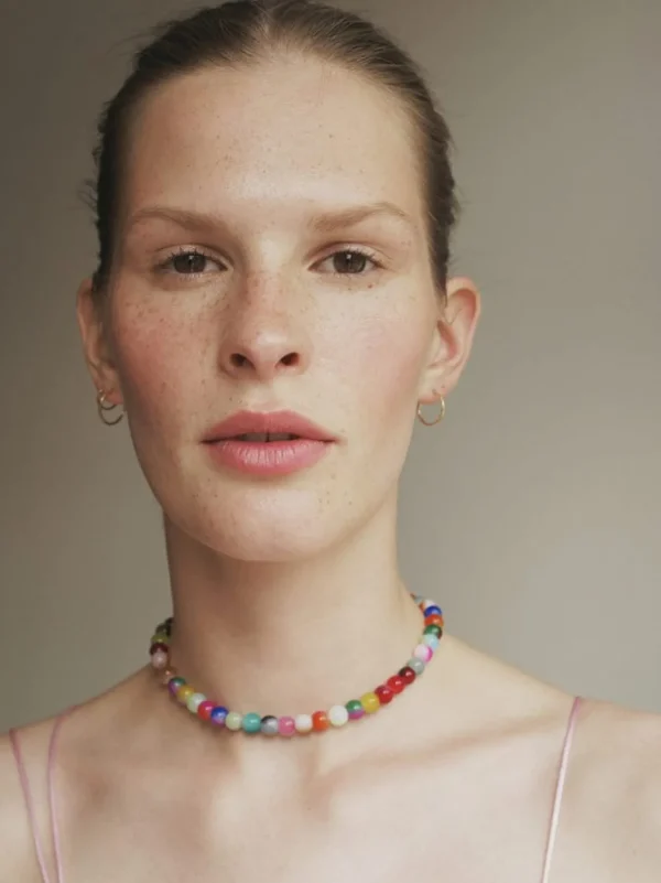 MALAIKARAISS COL­LI­ER GLASS BEADS MULTICOLOR<< Necklaces