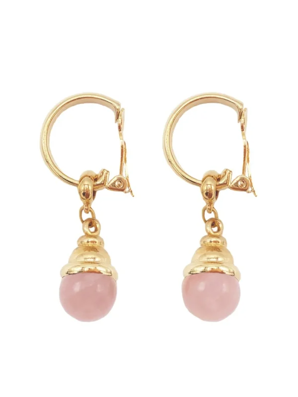 MALAIKARAISS DANGLING GEM­STONECLIP<< Earrings