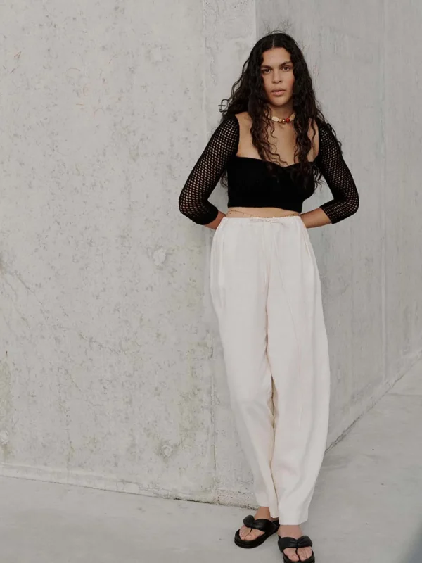 MALAIKARAISS Drawstring Pants<< Trousers