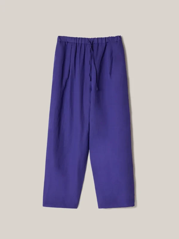 MALAIKARAISS Drawstring Pants deep purple<< Trousers