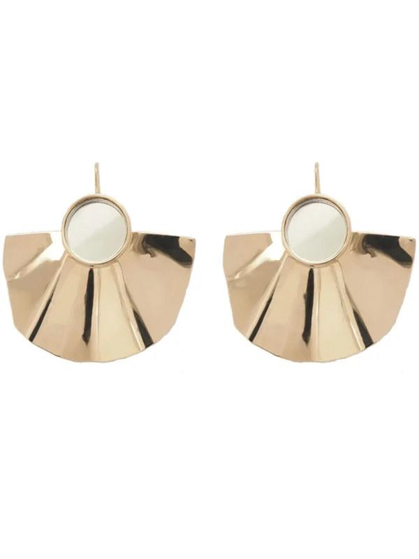 MALAIKARAISS Ear­ring FAN, SHORTplain<< Earrings