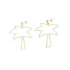 MALAIKARAISS Ear­rings PALM TREE3D<< Earrings