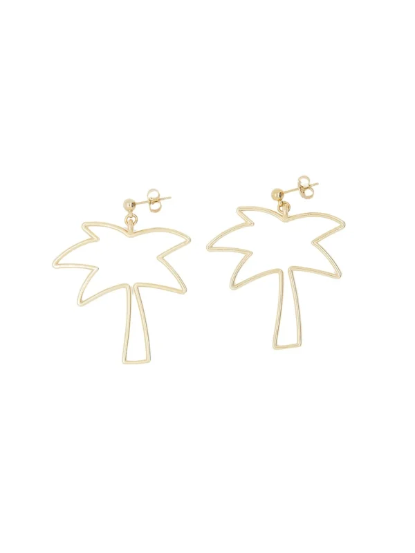 MALAIKARAISS Ear­rings PALM TREE3D<< Earrings