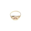 MALAIKARAISS ENGRAVED SIGNET RING GOLD PLATED<< Rings