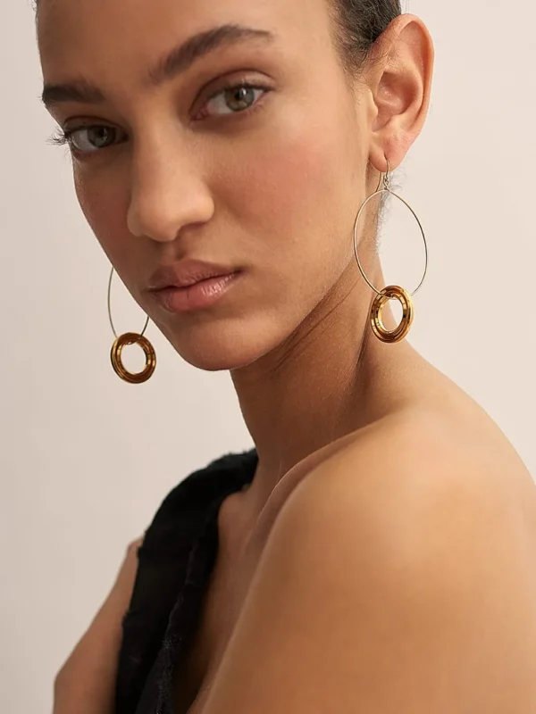 MALAIKARAISS HOOP EAR­RINGS RINGLETS<< Earrings