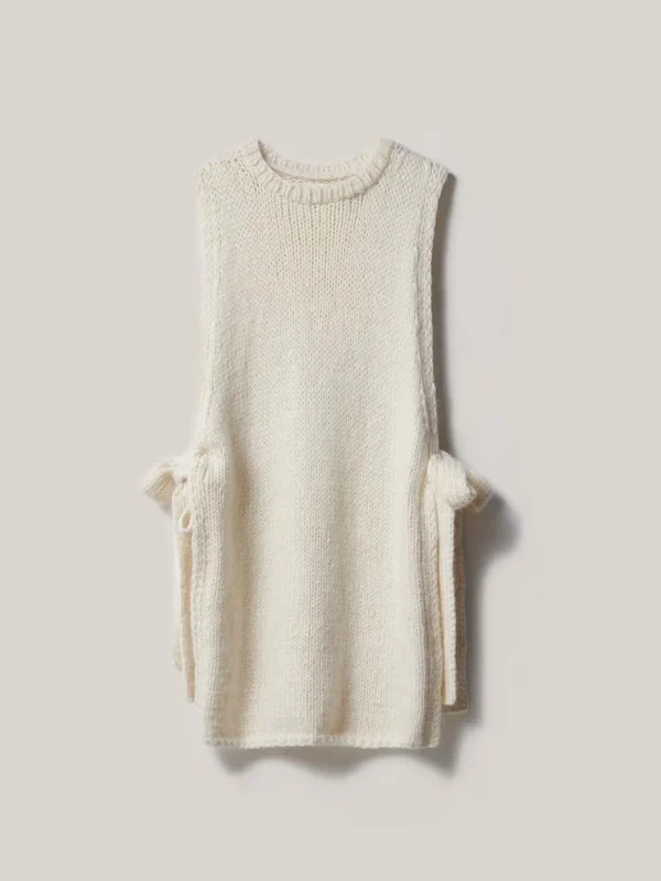 MALAIKARAISS KNIT VEST-ASH­LEY<< Knitwear