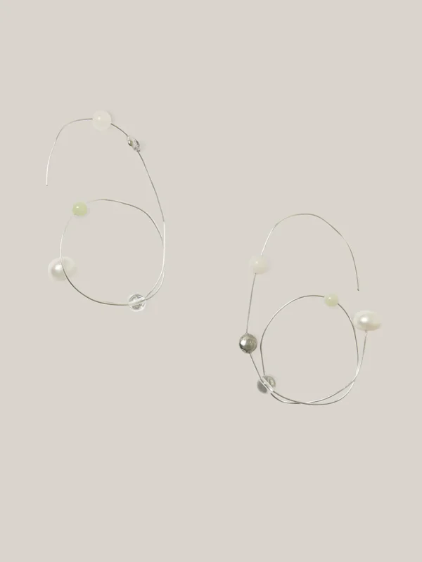 MALAIKARAISS MR xENA Pearly Hoops *<< Earrings | Bridal