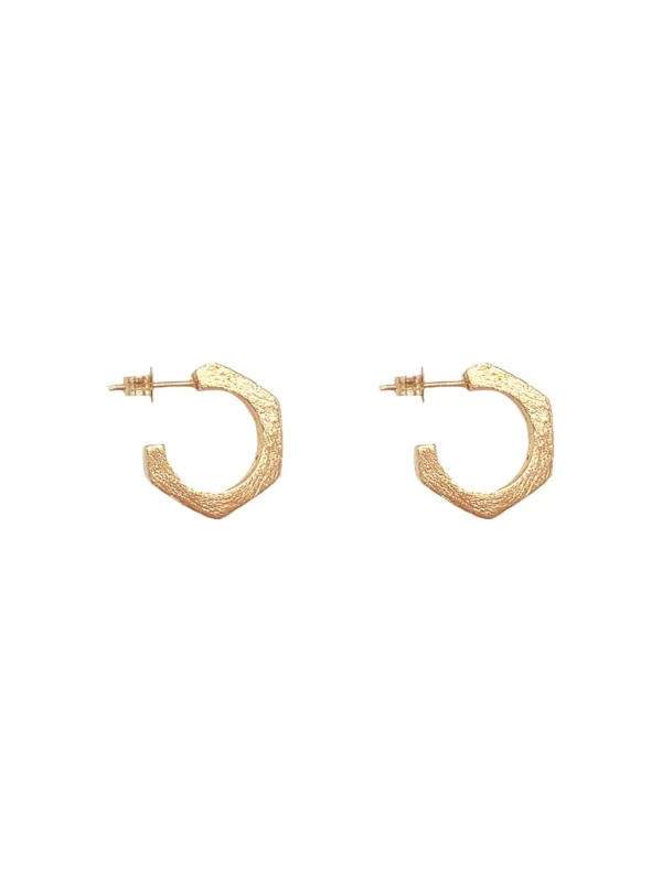 MALAIKARAISS PENTAGON HOOPS<< Earrings