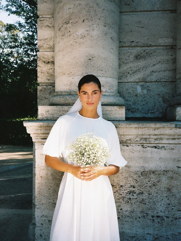 MALAIKARAISS Pleated Dress TrineSilk<< Dresses | Bridal