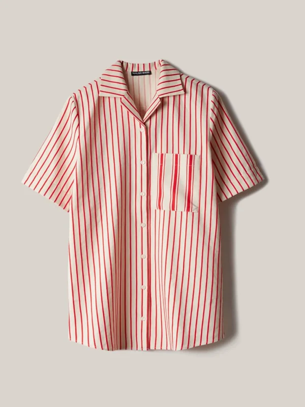 MALAIKARAISS SHIRT-BLOUSE CHAND­LER RED STRIPED<< Tops/blouses