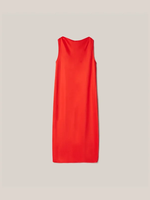 MALAIKARAISS Slip­dress Edie Tomato<< Dresses