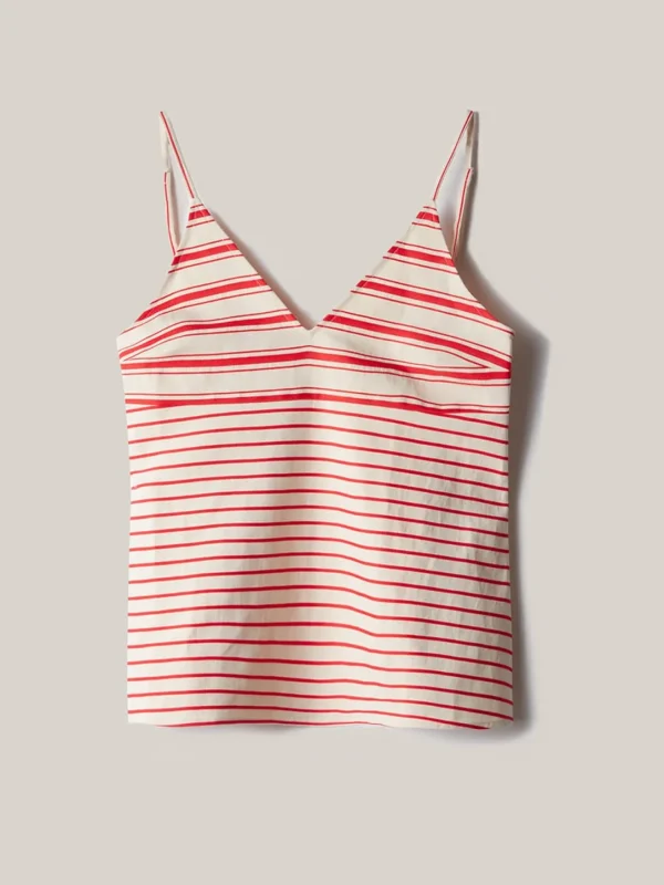 MALAIKARAISS TOP LEANDRA RED STRIPED<< Tops/blouses