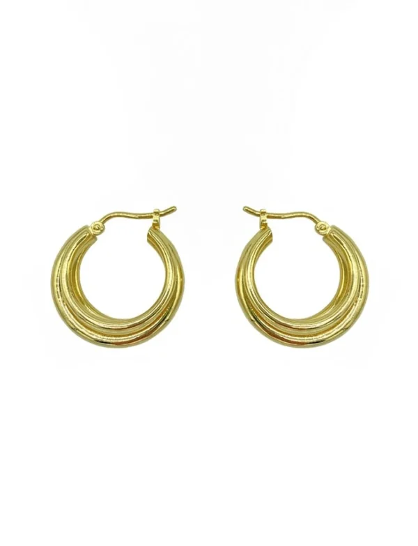 MALAIKARAISS TRIPLE HOOP EARRINGS<< Earrings